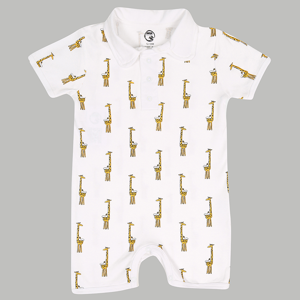Short Romper with Collar
